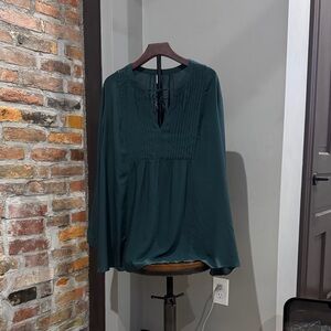 Old Navy Deep Teal Pleated Blouse